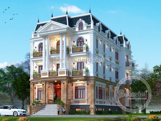 Mẫu biệt thự kiểu Pháp đẹp 3 tầng