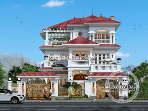 Mẫu biệt thự 3 tầng Tân cổ điển đẹp