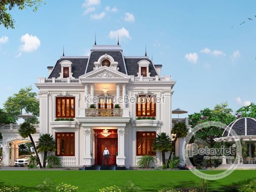 Mẫu biệt thự đẹp 3 tầng 450m2 Tân cổ điển