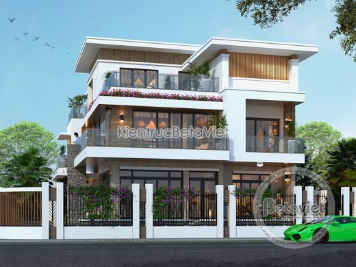 Mẫu biệt thự Hiện đại 3 tầng có hầm đẹp