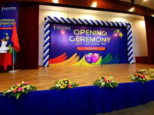 Backdrop Lễ Khai Giảng Trường Song Ngữ