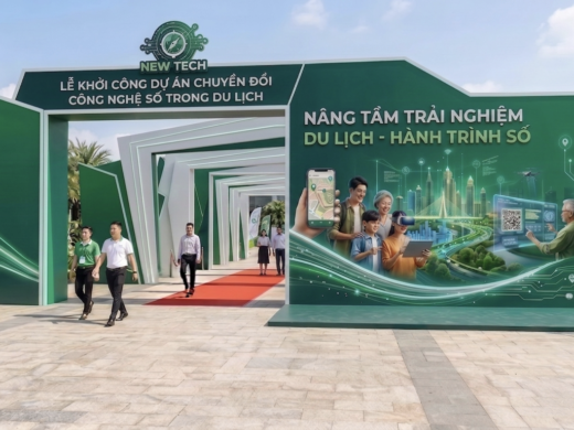 Cổng Chào Sự Kiện Chuyển Đổi Số Du Lịch NEW TECH