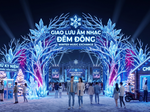 Cổng chào sự kiện Giao Lưu Âm Nhạc Đêm Đông