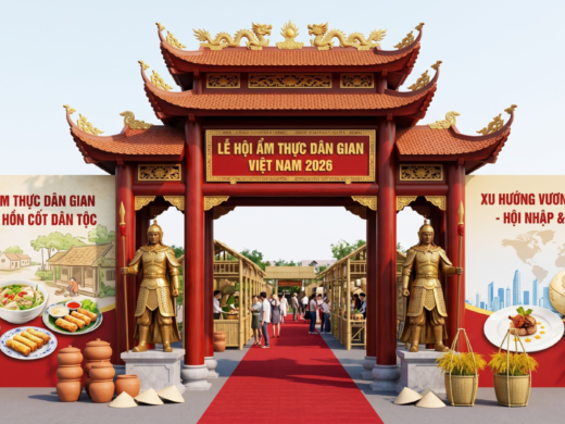 Cổng Chào Sự Kiện Lễ Hội Ẩm Thực Dân Gian