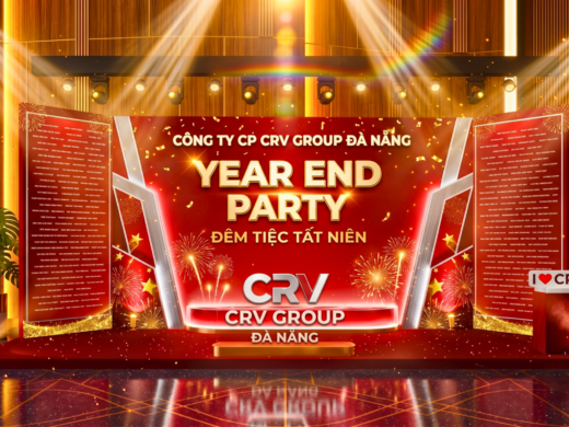 backdrop sự kiện end year party của công ty CRV GROUP